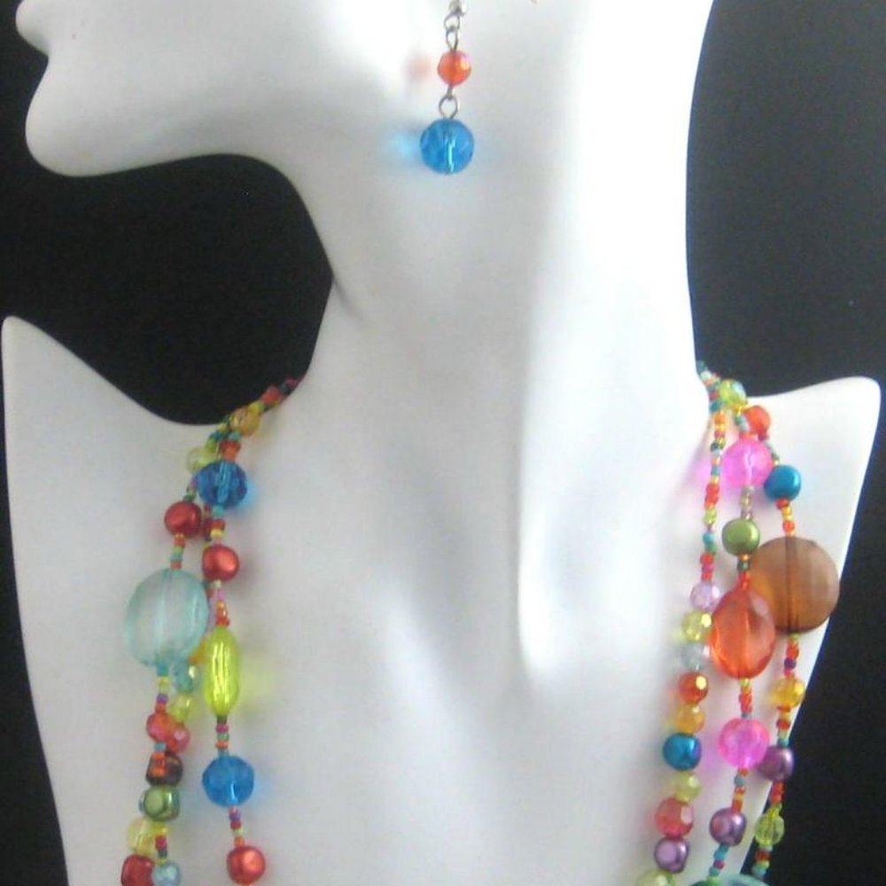 Rant & Rave Necklace & Earrings colorful beads